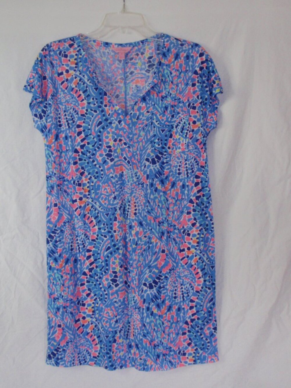 Lilly Pulitzer Duval Tic Tac Tile Linen Dress Sz XS Short Sleeve Summer